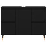 Mueble de baño madera de ingeniería negro 80x33x60 cm 5