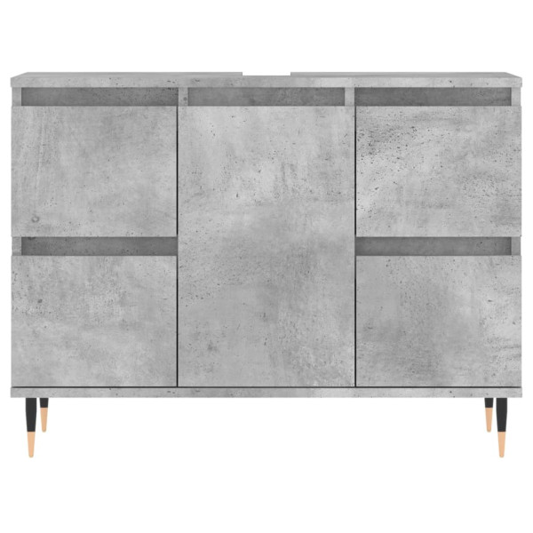 Mueble de baño madera de ingeniería gris hormigón 80x33x60 cm M 5