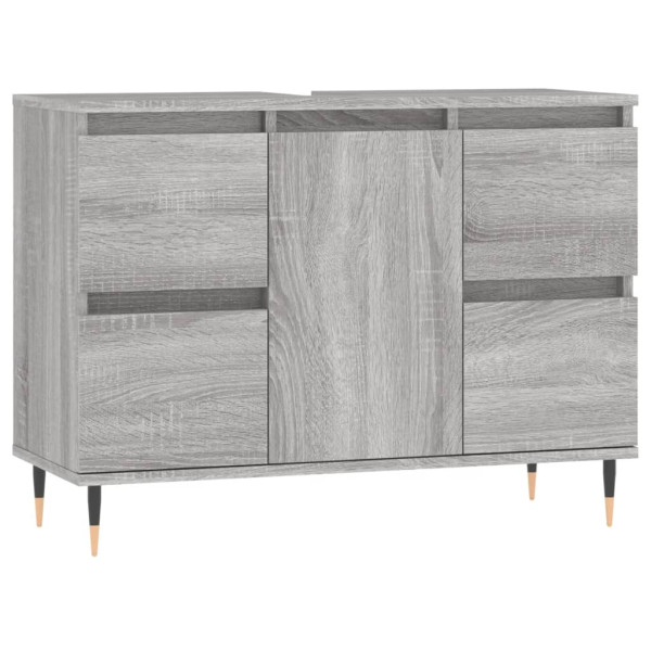 Mueble de baño madera de ingeniería gris Sonoma 80x33x60 cm M 2