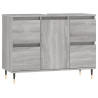 Mueble de baño madera de ingeniería gris Sonoma 80x33x60 cm 2