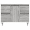 Mueble de baño madera de ingeniería gris Sonoma 80x33x60 cm 4