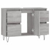 Mueble de baño madera de ingeniería gris Sonoma 80x33x60 cm 5