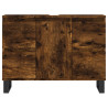 Mueble de baño madera de ingeniería roble ahumado 80x33x60 cm 5