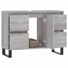 Mueble de baño madera de ingeniería gris Sonoma 80x33x60 cm 3