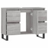 Mueble de baño madera de ingeniería gris Sonoma 80x33x60 cm 4