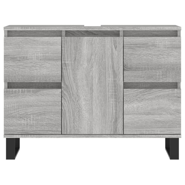 Mueble de baño madera de ingeniería gris Sonoma 80x33x60 cm M 5