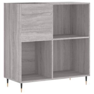 Mueble discos madera contrachapada gris Sonoma 84.5x38x89 cm H