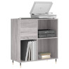 Mueble discos madera contrachapada gris Sonoma 84.5x38x89 cm 3
