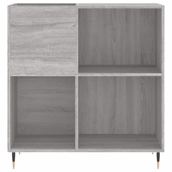 Mueble discos madera contrachapada gris Sonoma 84.5x38x89 cm M 4