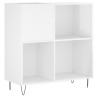 Armário p/ discos 84.5x38x89 cm deriv. madeira branco brilhante 2