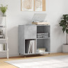 Mueble discos madera contrachapada gris hormigón 84.5x38x89 cm 1
