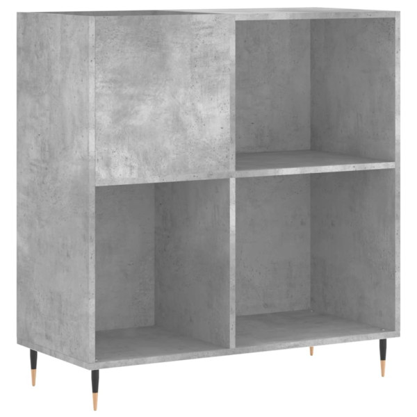 Mueble discos madera contrachapada gris hormigón 84.5x38x89 cm M 2