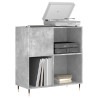 Mueble discos madera contrachapada gris hormigón 84.5x38x89 cm 3