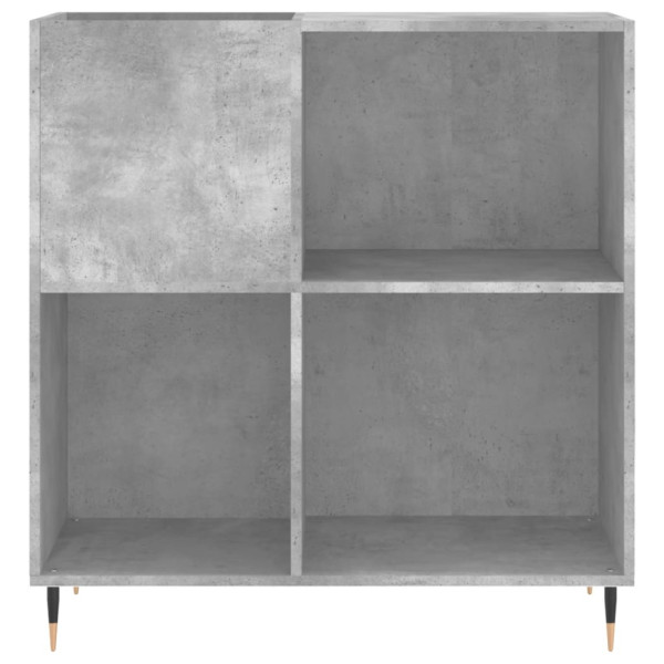 Mueble discos madera contrachapada gris hormigón 84.5x38x89 cm M 4