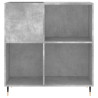 Mueble discos madera contrachapada gris hormigón 84.5x38x89 cm 4