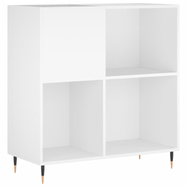 Mueble para discos madera contrachapada blanco 84.5x38x89 cm M 2