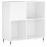 Mueble para discos madera contrachapada blanco 84.5x38x89 cm 2