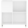 Armário para discos 84.5x38x89 cm derivados de madeira branco 4