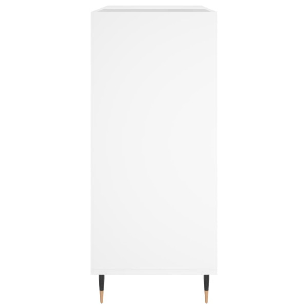 Mueble para discos madera contrachapada blanco 84.5x38x89 cm M 5