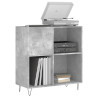 Mueble discos madera contrachapada gris hormigón 84.5x38x89 cm 3