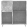 Mueble discos madera contrachapada gris hormigón 84.5x38x89 cm 4