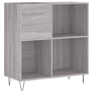 Mueble discos madera contrachapada gris Sonoma 84.5x38x89 cm H