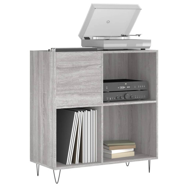 Mueble discos madera contrachapada gris Sonoma 84.5x38x89 cm M 3