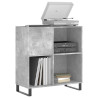 Mueble discos madera contrachapada gris hormigón 84.5x38x89 cm 3