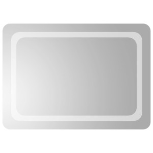 Espelho de casa de banho com luzes LED 50x70 cm H