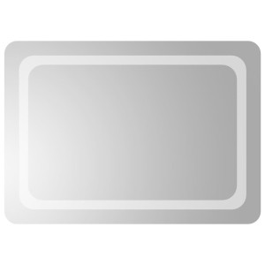 Espelho de casa de banho com luzes LED 70x50 cm H