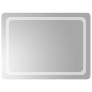 Espelho de banheiro com LED 80x60 cm H