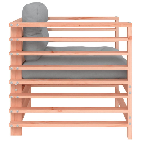 Sillones de jardín y cojines 2 uds madera maciza abeto Douglas M 5