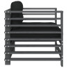 Sillones de jardín con cojines 2 uds madera maciza de pino gris 5