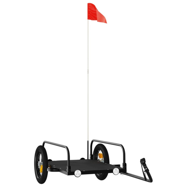 Reboque para bicicleta 122x53x31 cm ferro preto M 2