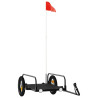 Remolque para bicicleta hierro negro 122x53x31 cm 2