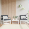 Sillones de jardín con cojines 2 uds madera maciza pino blanco 1