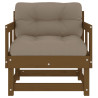 Sillones de jardín cojines 2 uds madera maciza pino marrón miel 4