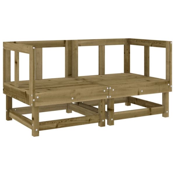 Sofás de canto com almofadões 2 pcs pinho impregnado M 3