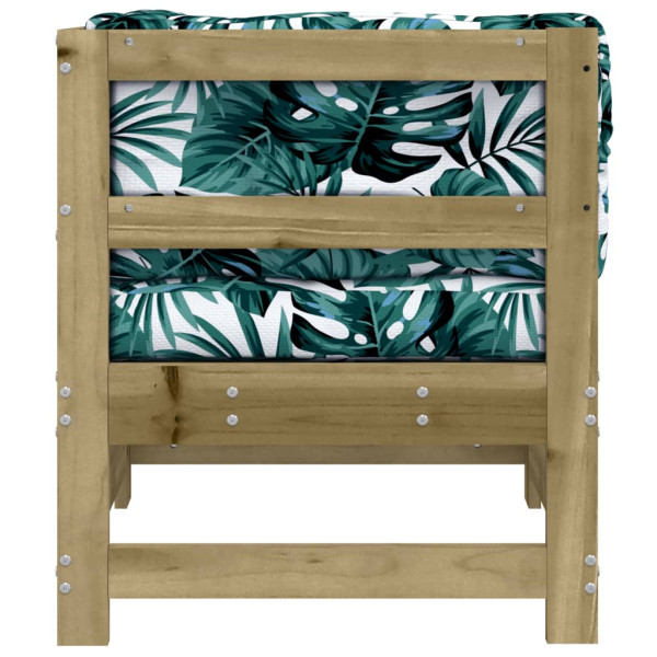 Sofá esquinero con cojines madera de pino impregnada M 4