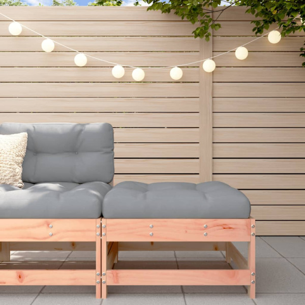 Taburete de jardín con cojín madera maciza de abeto de Douglas D