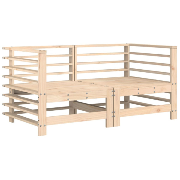 Sofás de canto com almofadões 2 pcs pinho maciço M 3