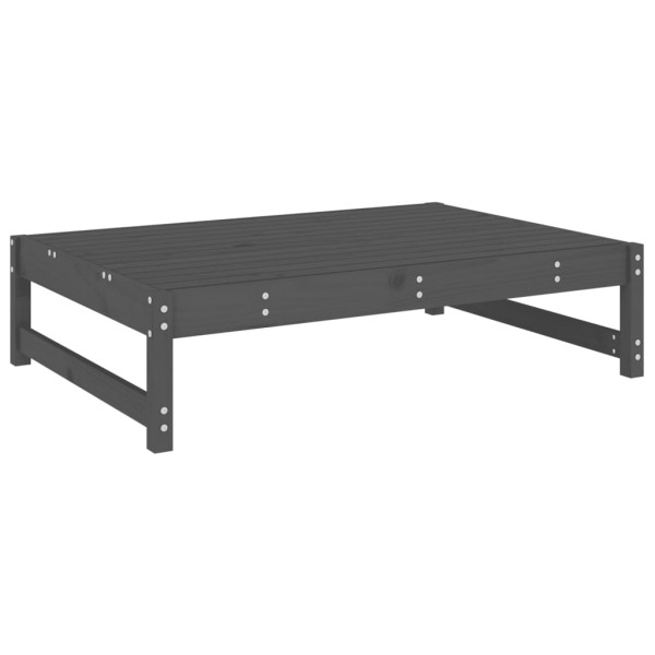 Apoio de pés para jardim 120x80 cm pinho maciço cinzento M 3