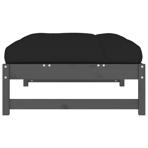 Apoio de pés para jardim 120x80 cm pinho maciço cinzento M 5