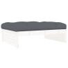Apoio de pés para jardim 120x80 cm pinho maciço branco 5