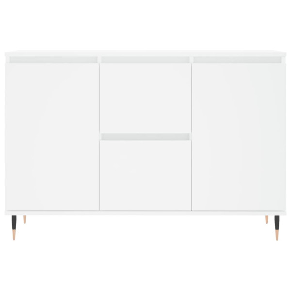 Aparador de madera de ingeniería blanco 104x35x70 cm M 5