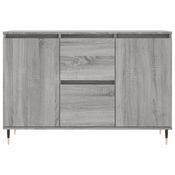 Aparador de madera de ingeniería gris Sonoma 104x35x70 cm M 5