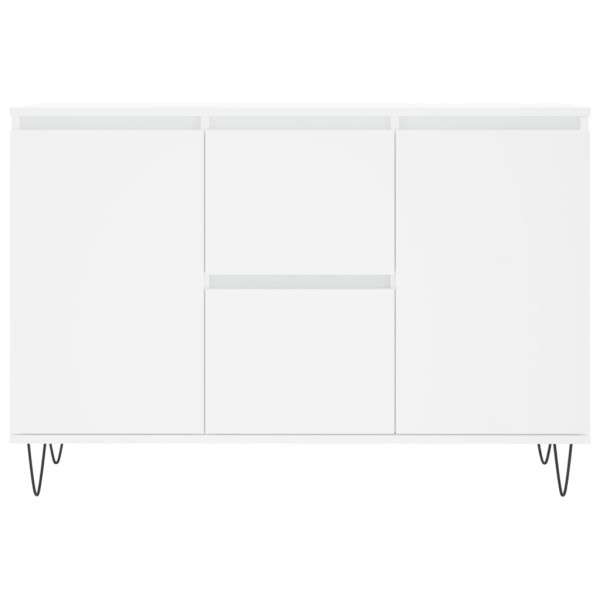 Aparador de madera de ingeniería blanco 104x35x70 cm M 5