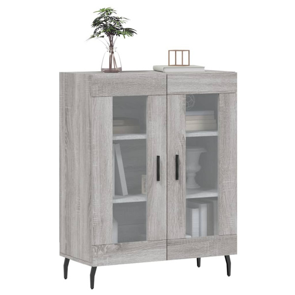 Aparador de madera de ingeniería gris Sonoma 69.5x34x90 cm M 3