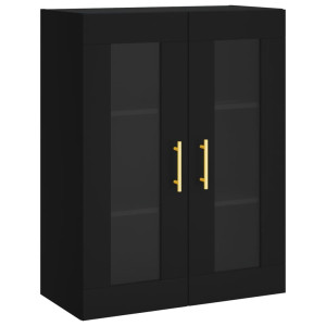 Armario de pared negro 69.5x34x90 cm H
