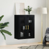 Armario de pared negro 69.5x34x90 cm 3